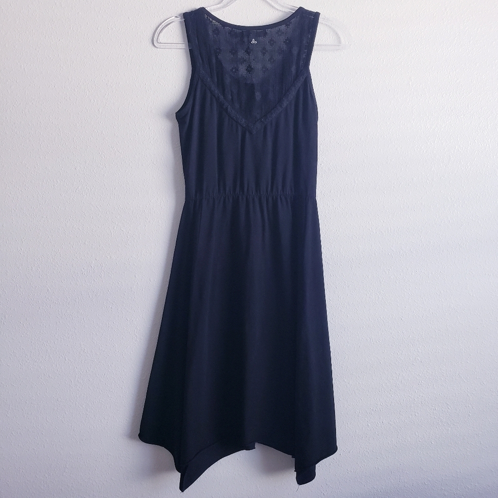 Prana Lace V-Neckline Handkerchief Midi Sleeveless Dress - Picture 2 of 9